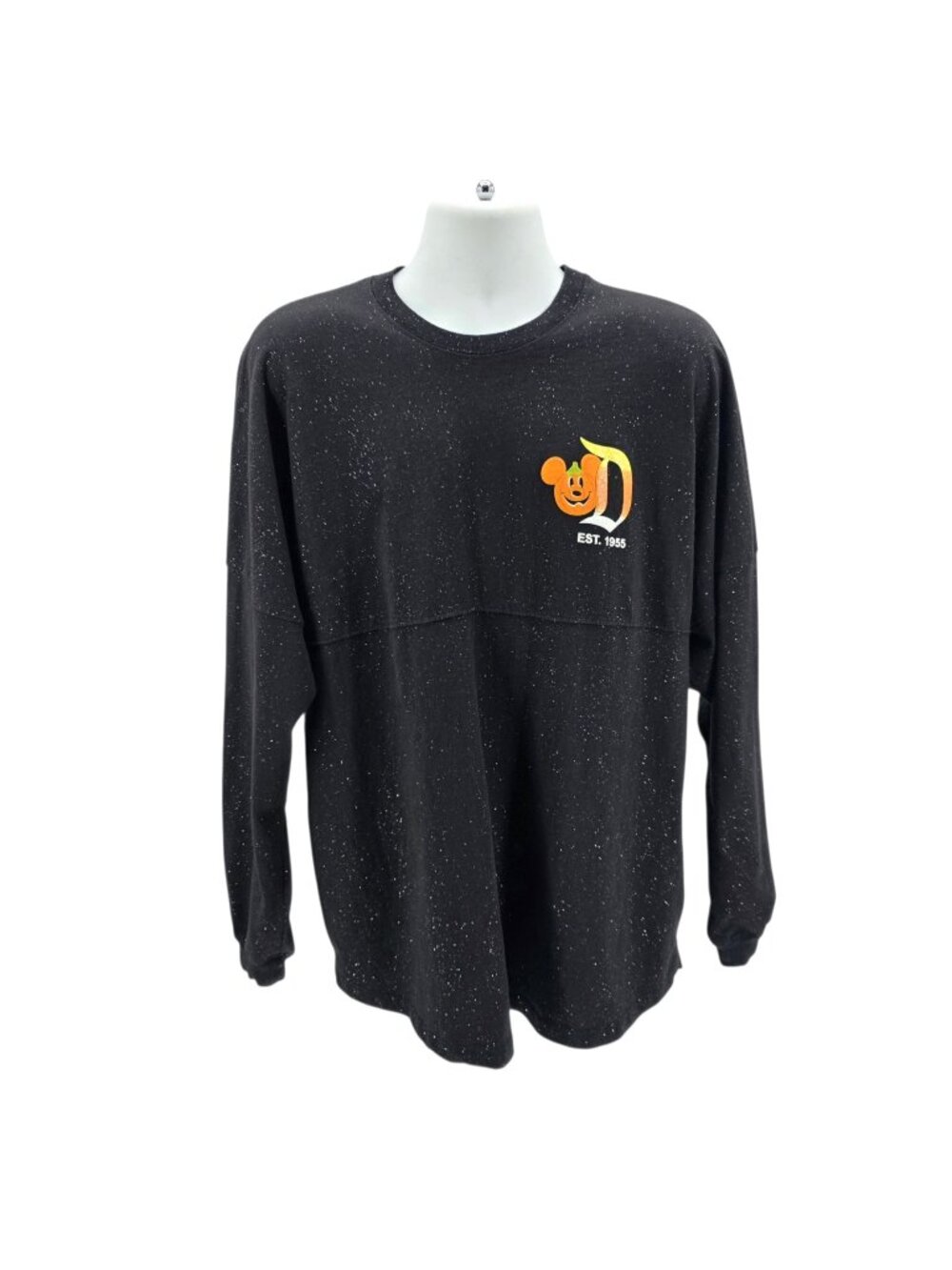 Disney X Spirit Jersey Adult XL Shirt Disneyland Resort Candy Corn Glitter Black